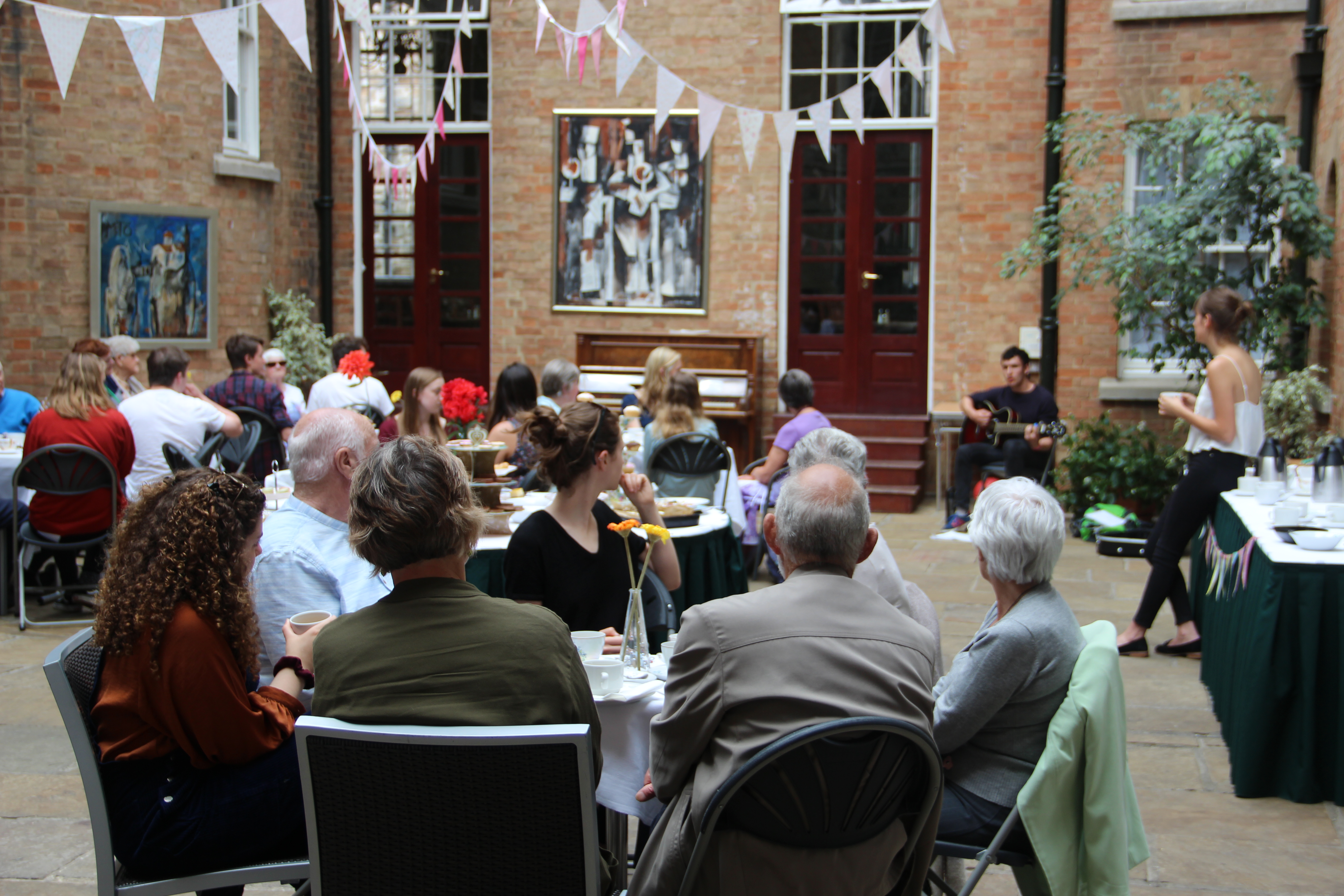 Outreach Project with Age UK: Tea Party in celebration of the Queen's birthday. Chadsians and the elderly enjoying live music.